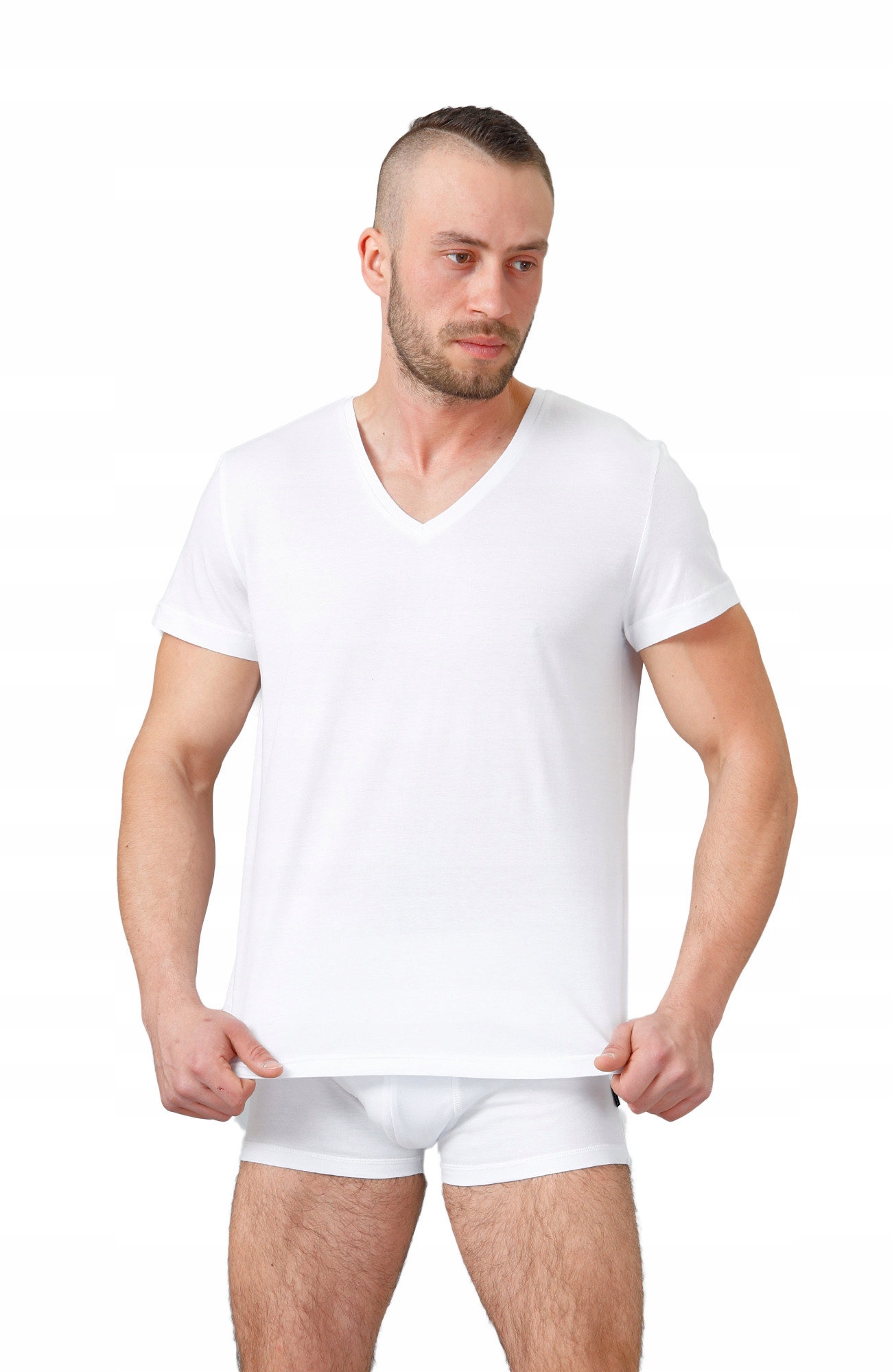 Podkoszulek męski serek Hotberg XXL biały