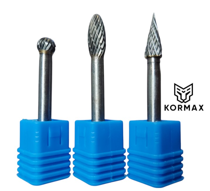 Fréza pilník vysokorychlostní rotační 8 mm na kov s karbidem Set 3ks