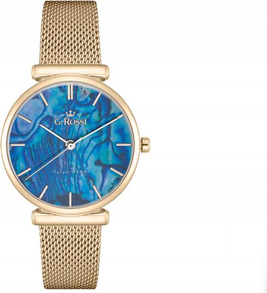 Zlaté Dámské elegantní hodinky s Modrým Ciferníkem, elegantní a módní pro ni