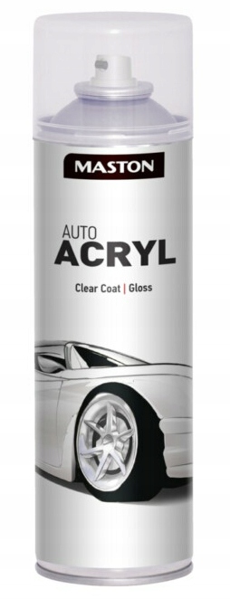 Lakier bezbarwny akrylowy do felg metalu i plastiku Maston AutoACRYL spray