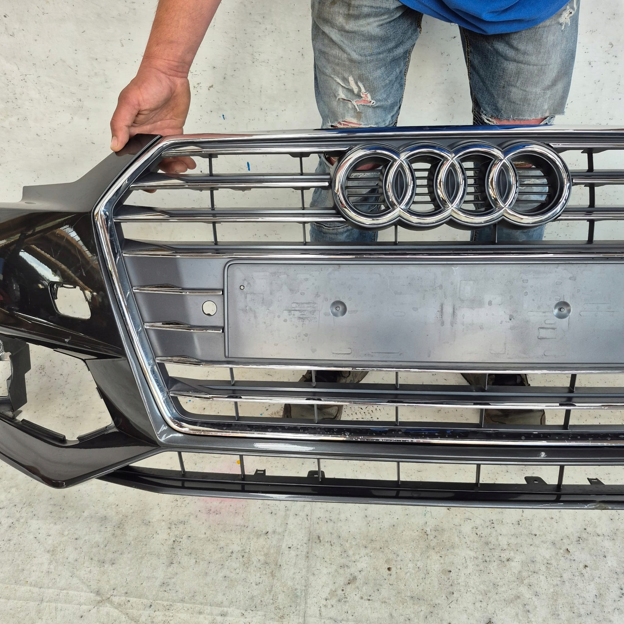 AUDI A4 B9 8W S-LINE 15-19 bumper front front washer PDC
