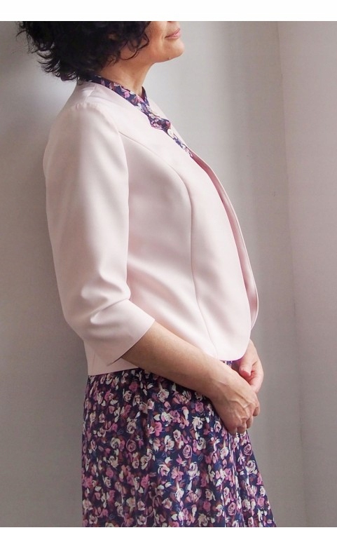 NIEZAPINANY ELEGANCKI ŻAKIET BOLERKO RÓŻOWY 38 Rozmiar 38