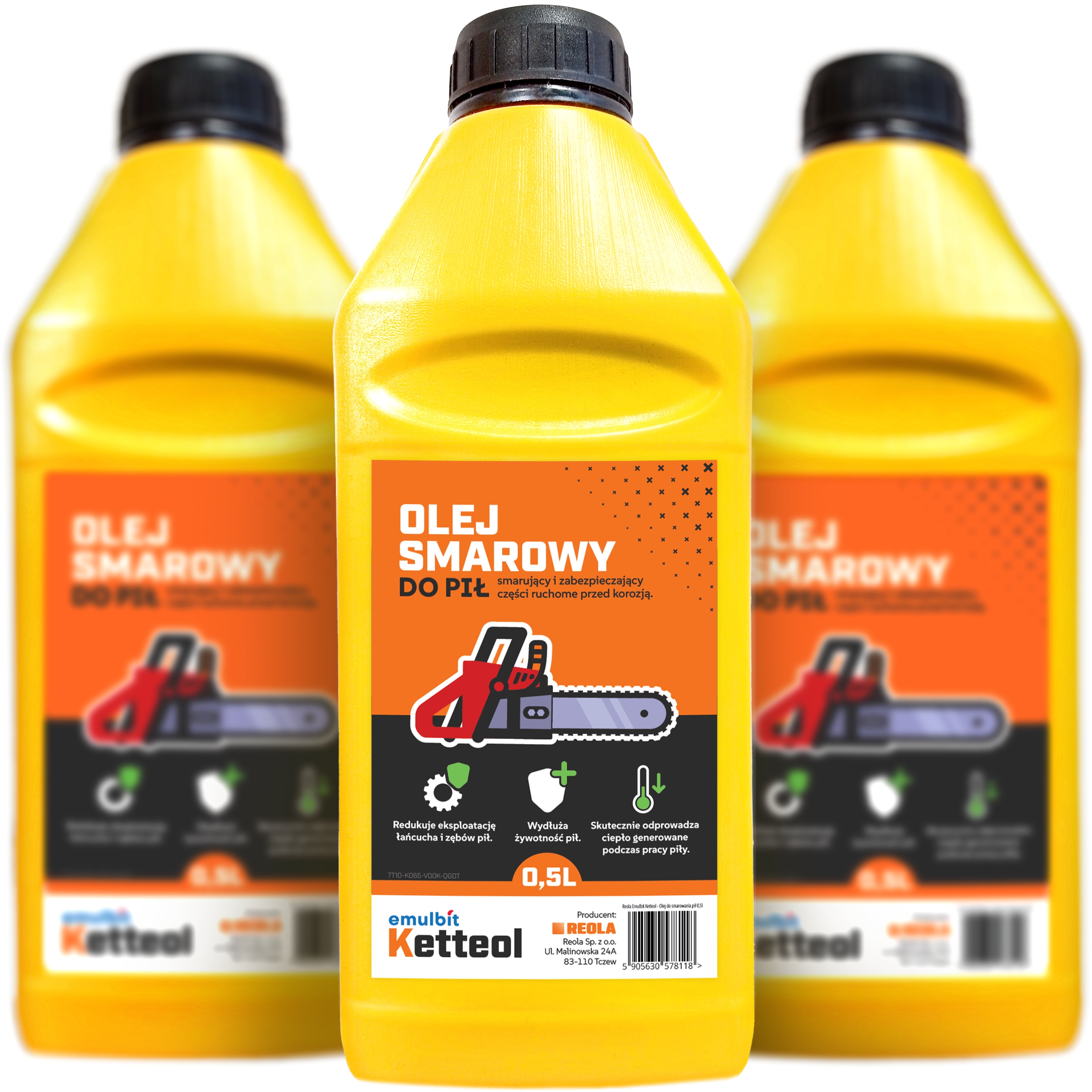 Olej Do Pił Ketteol do smarowania łańcucha pilarek prowadnic 0,5l