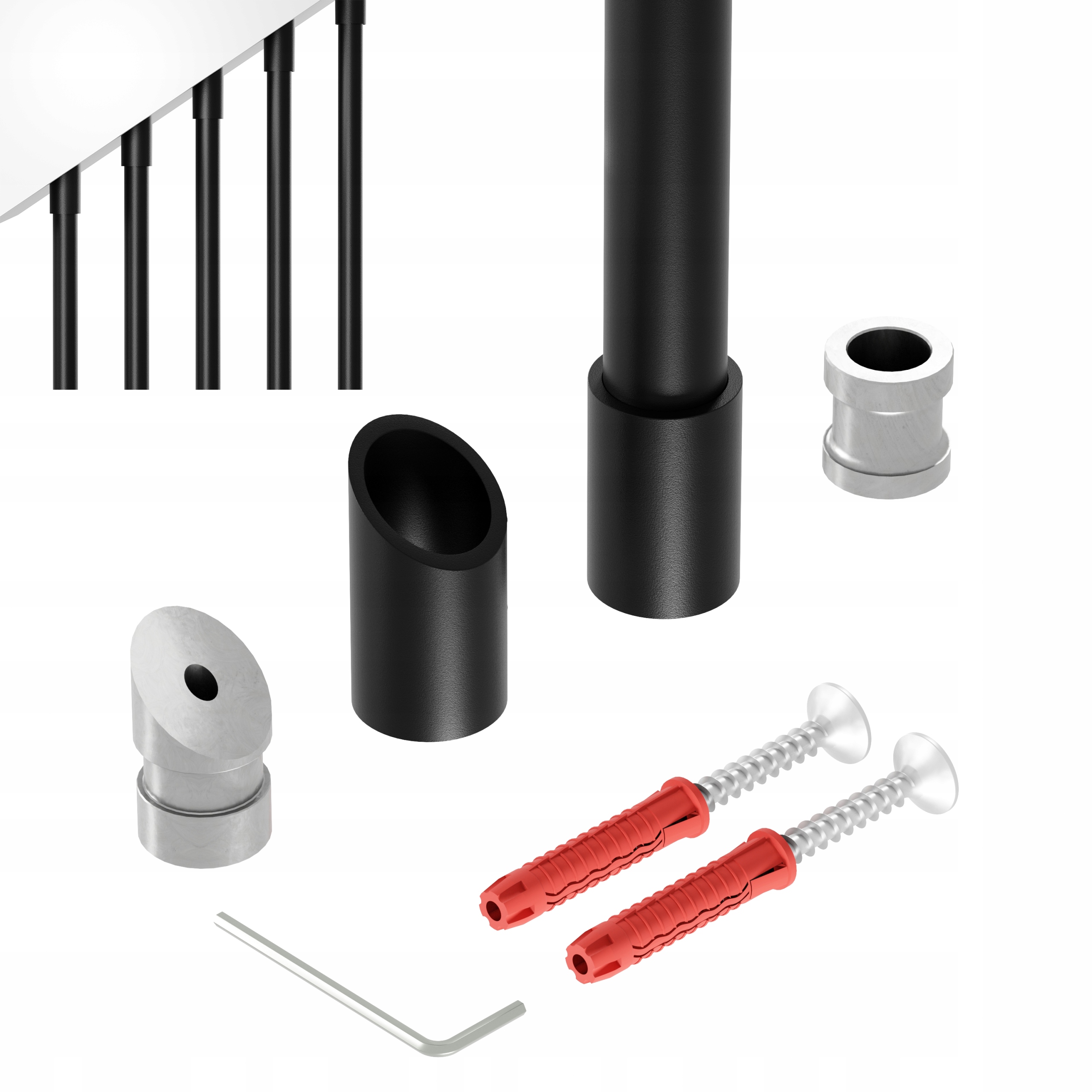 Zábradlí na schody šikmé 32 st tralka fi 20 mm struktura 295 cm Noa 32