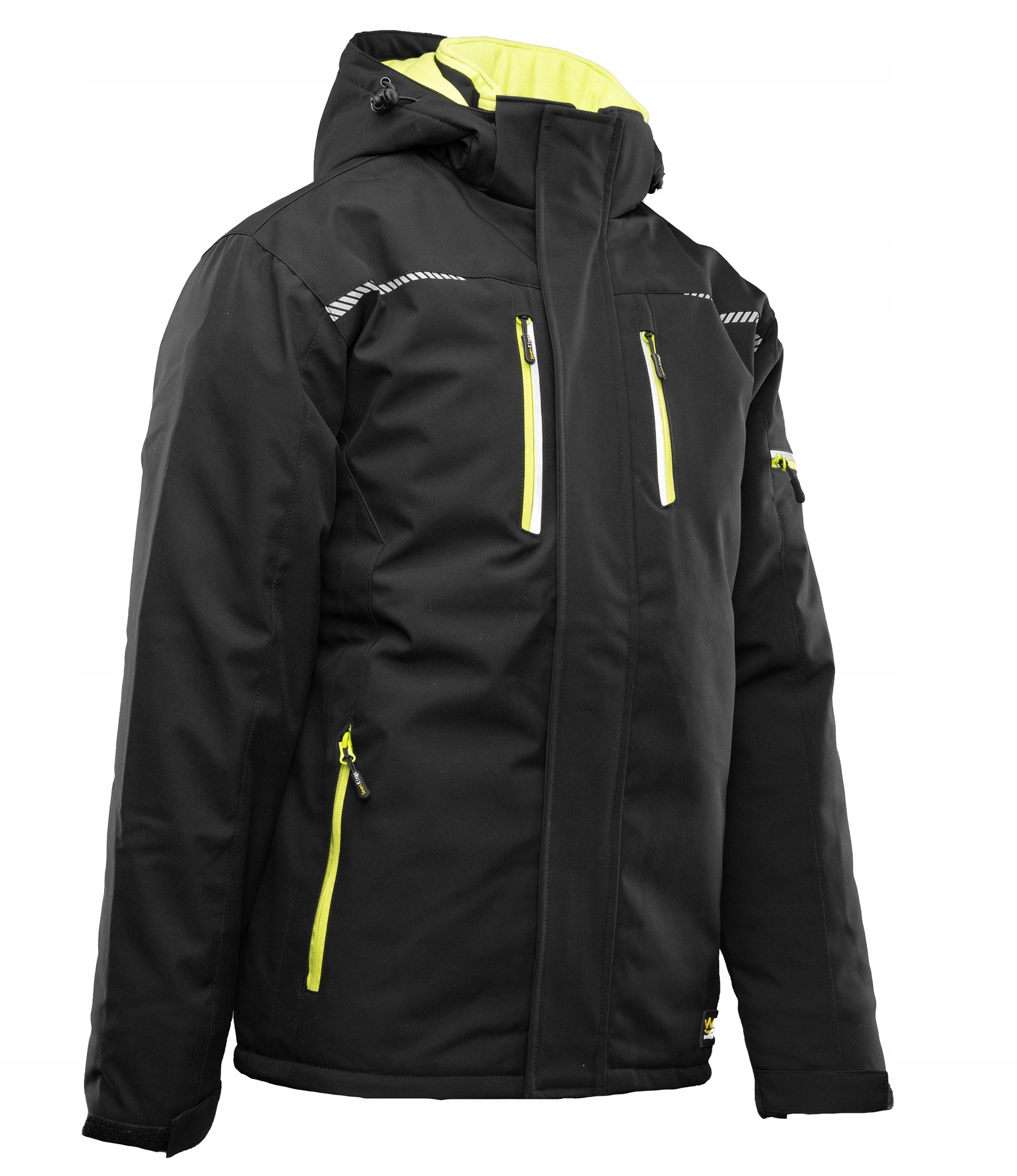 Kurtka Softshell Ocieplona Czarna Z Kapturem Seven Kings Vector rozm L