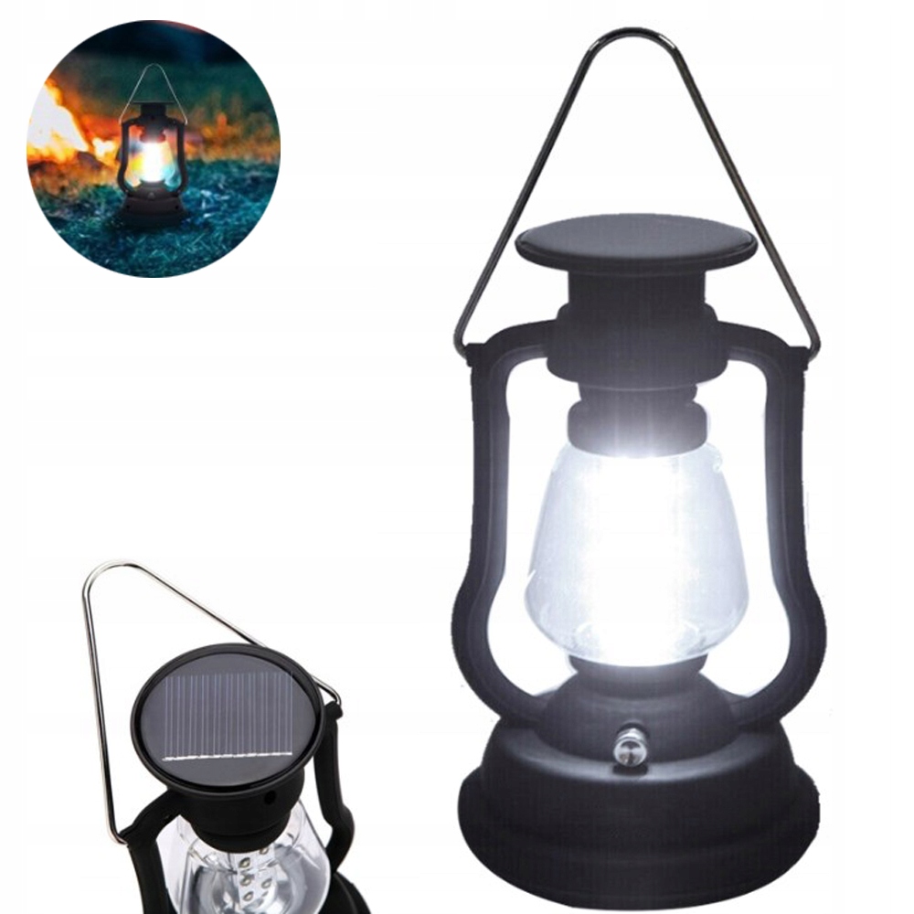 Lampa Kempingowa Led Namiotowa Korba Ręczna Latarnia Słoneczna Usb Ładowana