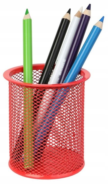 Biurowy PRZYBORNIK Organizacyjny na DŁUGOPISY Czerwony Net WYSOKA JAKOŚĆ EAN (GTIN) 5906364078134