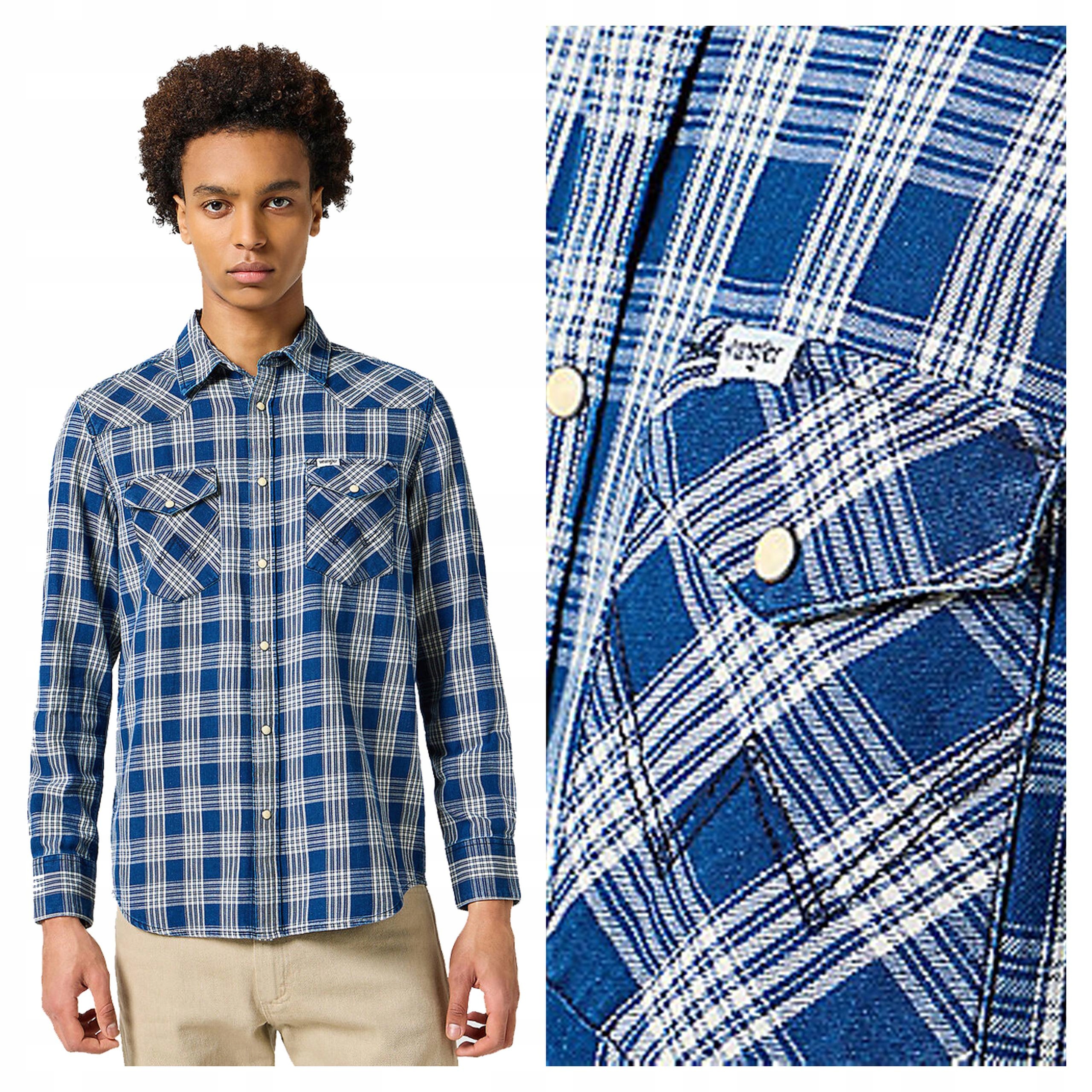 Wrangler Western Indigo Shirt M Pánská košile
