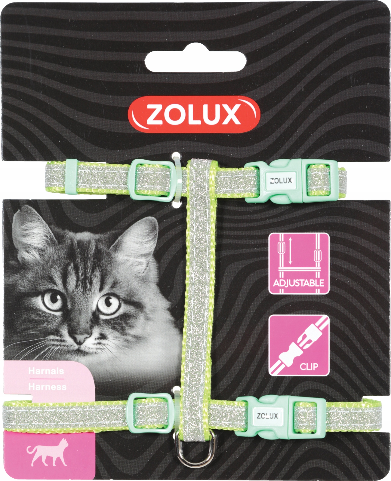 

Zolux Szelki nylon regul. Shiny kol. zielony