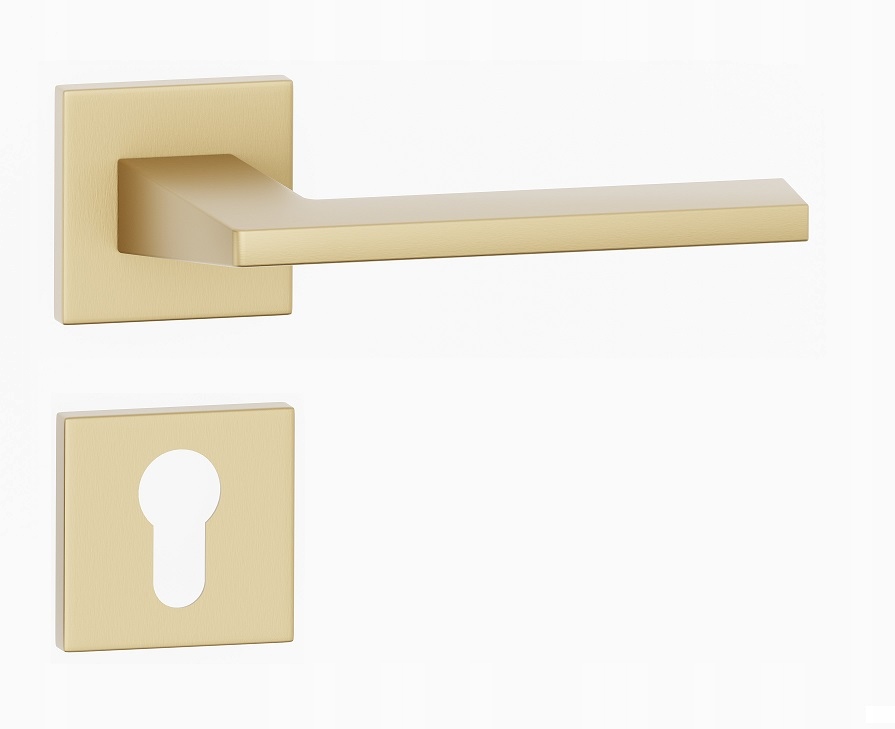 italská klika Siso zlatá matná s rozetami pod vložkou