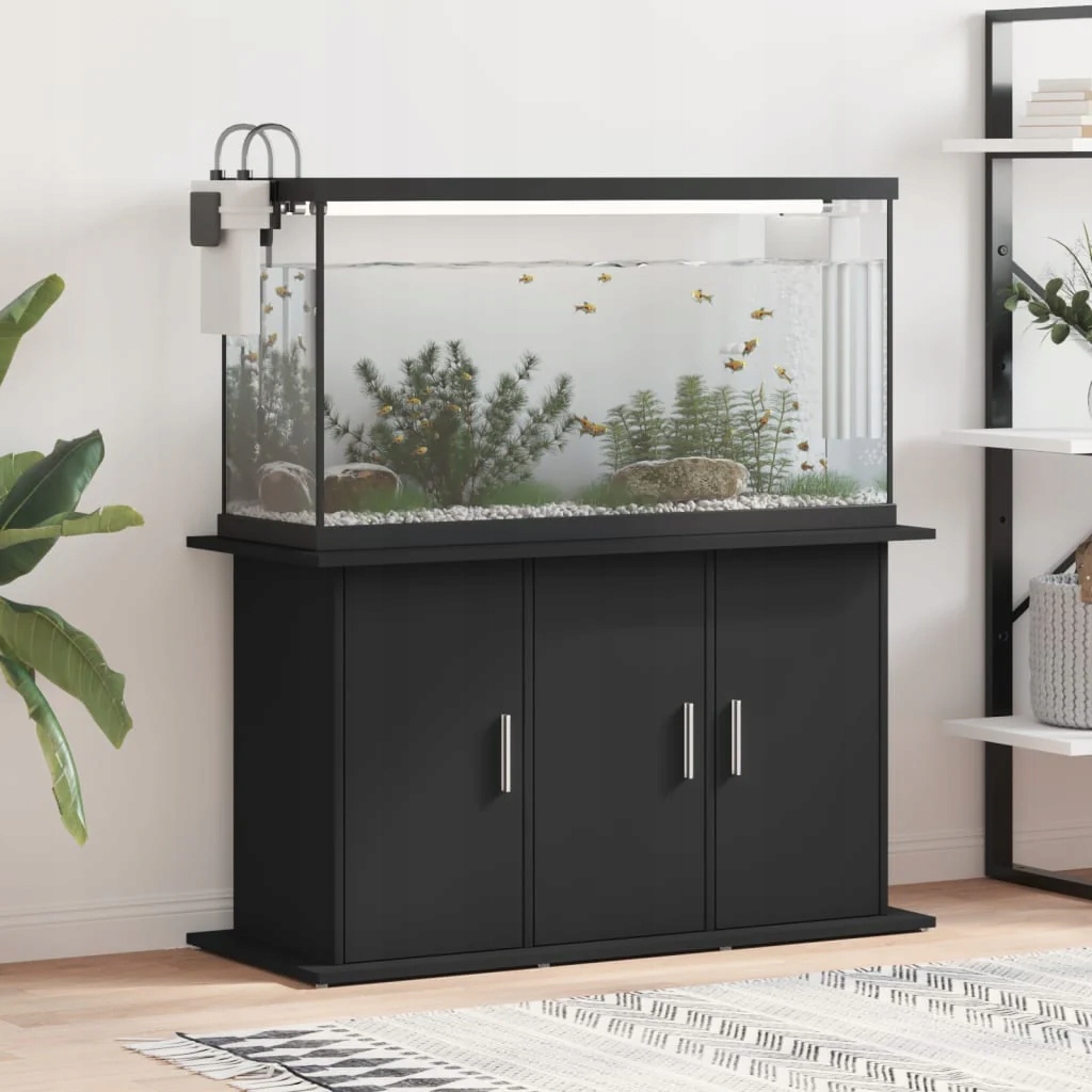 Fionshop 262659392 Stojan na akvárium černý 101 x 41 x 58 cm kompozitní d