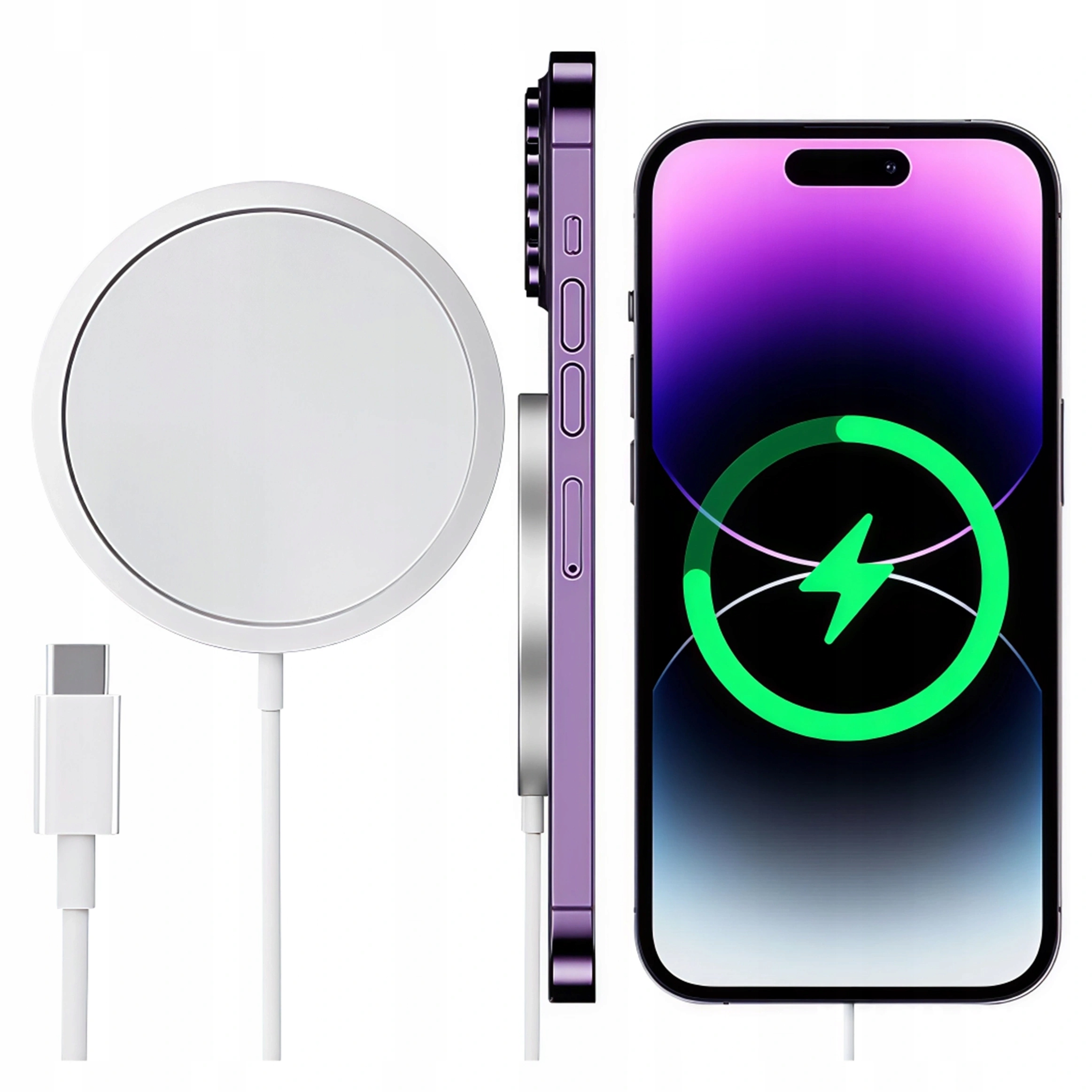 Ładowarka indukcyjna magnetyczna do iPhone 13/14/15/16/17 Pro Magsafe 15W