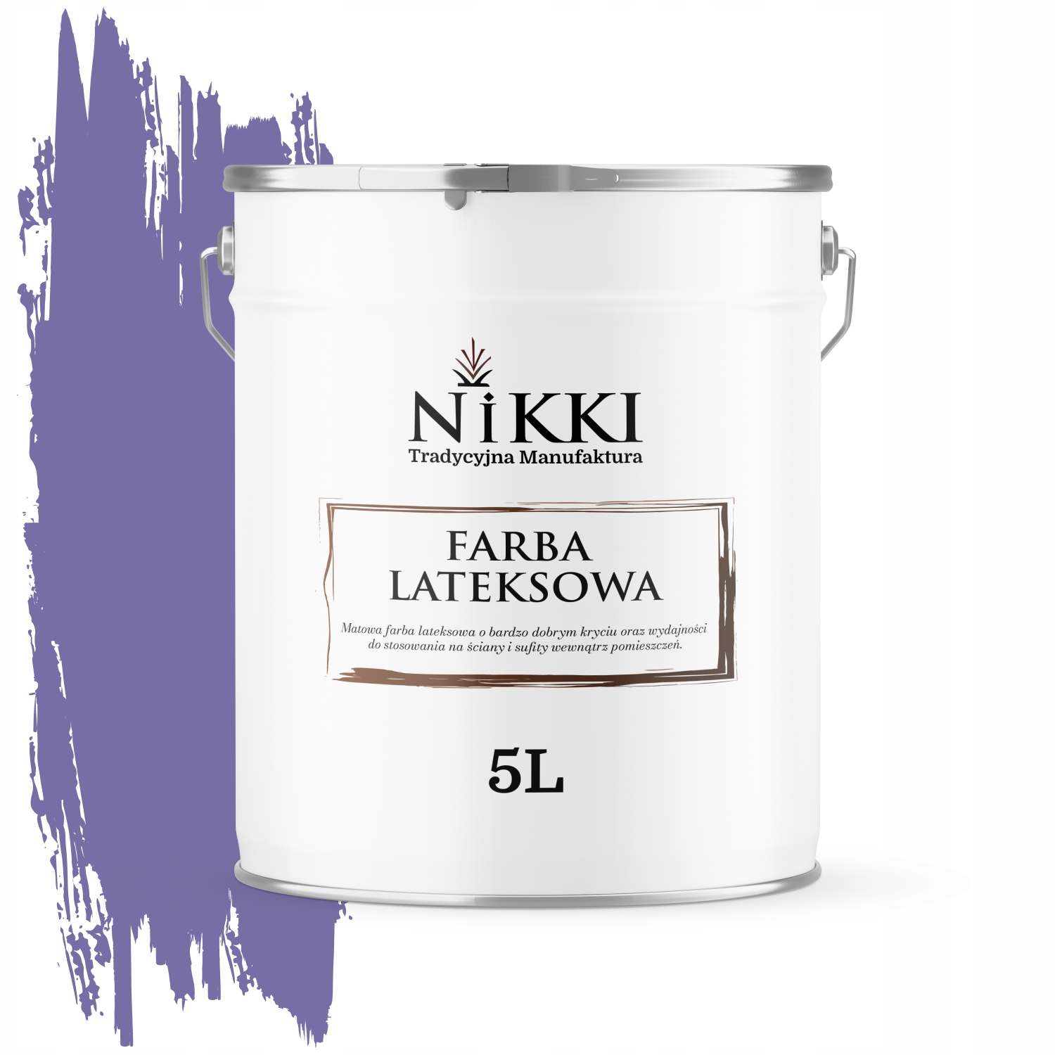 Latexová Farba Na Stenu Slivková Farba H2618 5L Hlboká Matná Na Steny