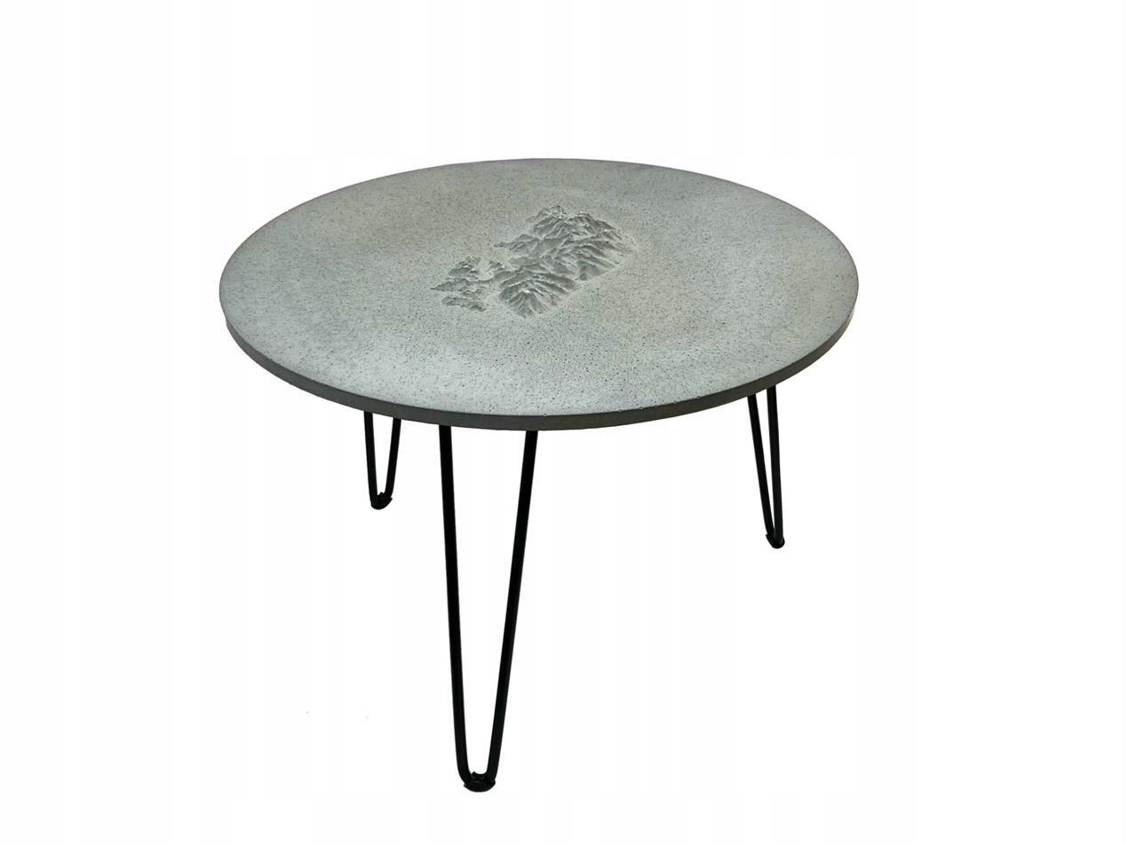 LC-M2-TG Luma Concrete Table Medium Grey, Tatry Relief, Glow
