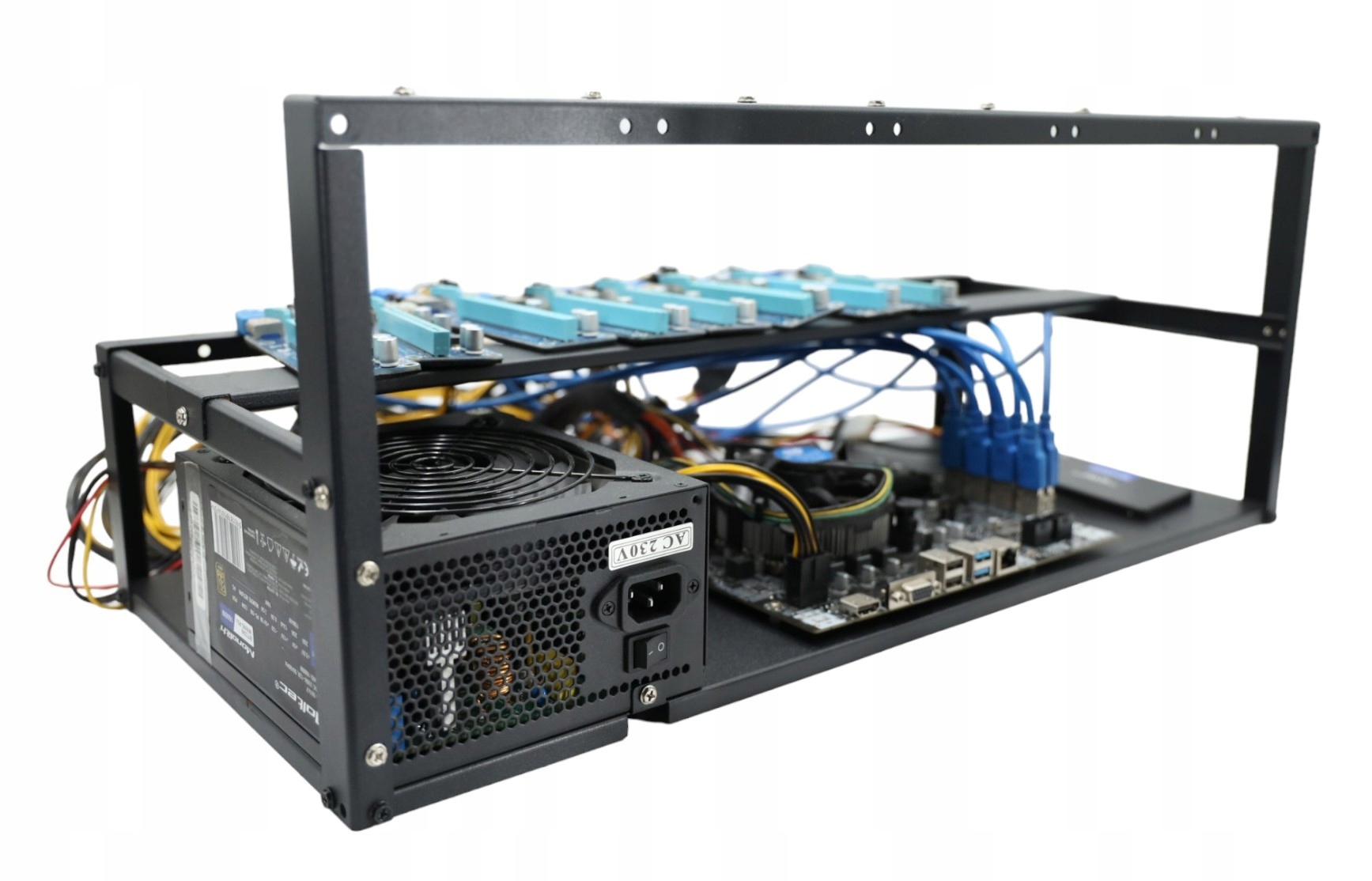 Baza koparki kryptowalut na 8 GPU Producent bez marki