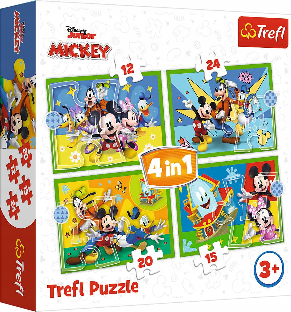 

Puzzle 4W1 Mickey Wśród Przyjaciół 68 Elem. Miki
