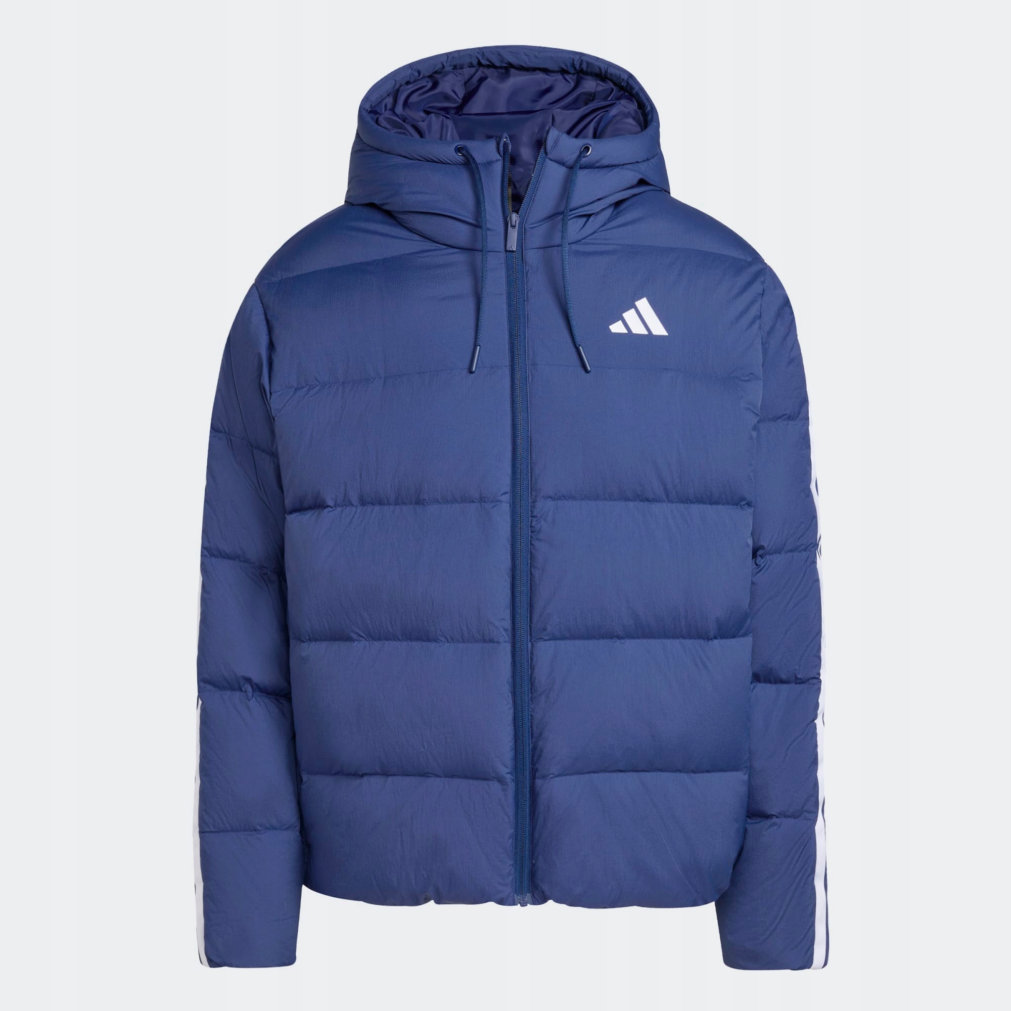 Zimní Bunda pánská Adidas péřová zateplená modrá s kapucí JX7799 XL