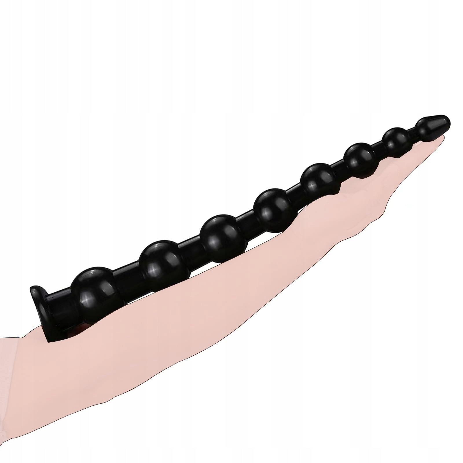 BDSMYEE Długie Analkulki 45 CM Analplug Dla Par Kobiet Mężczyzn Czarne — miniatura 8