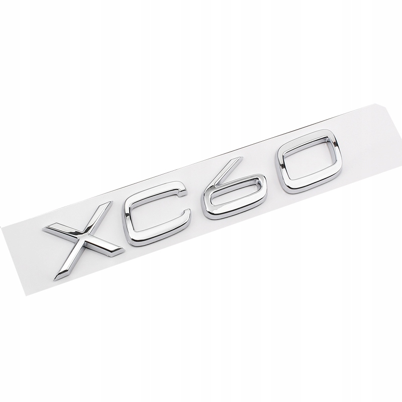 Emblemat Logo Znaczek XC60 Do Volvo Srebrny Połysk Na Klapę Tył Nowy Chrom