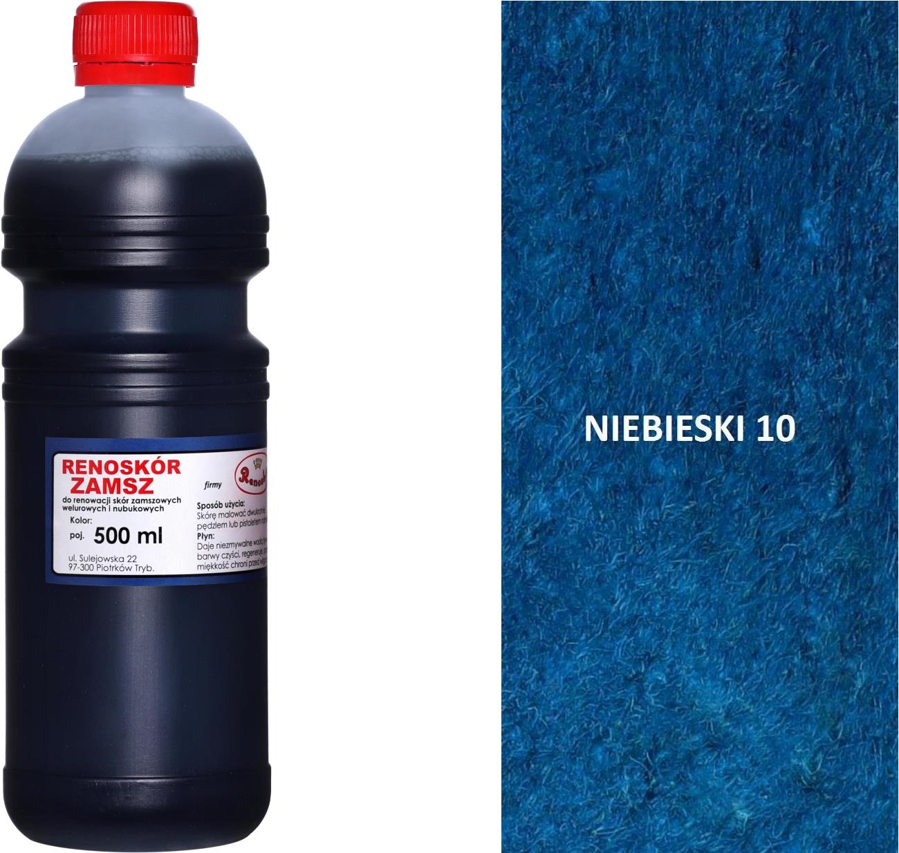 Modrá 10 Modrá Barva Renoskin 500 ML Wilbra Na Semišovou Kůži Nubuku
