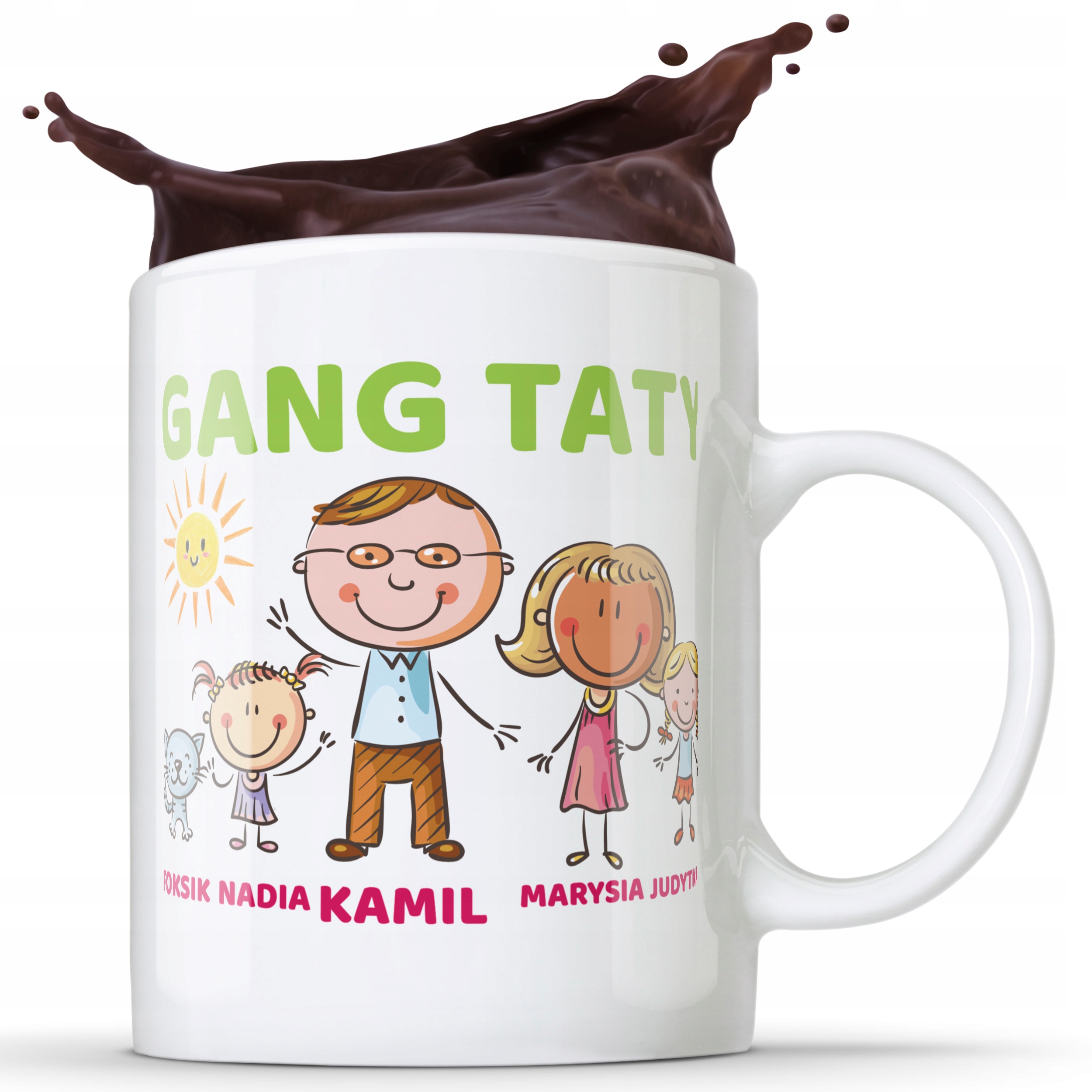 

Kubek Gang Taty Z Imionami Dzień Ojca