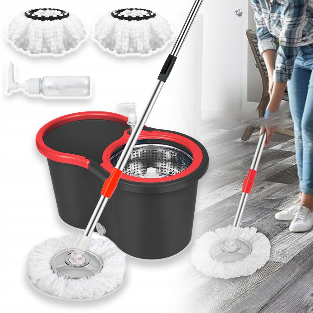 Rotační Mop 360 Turbo S Kbelíkem A 2 Návleky Z Mikrovlákna