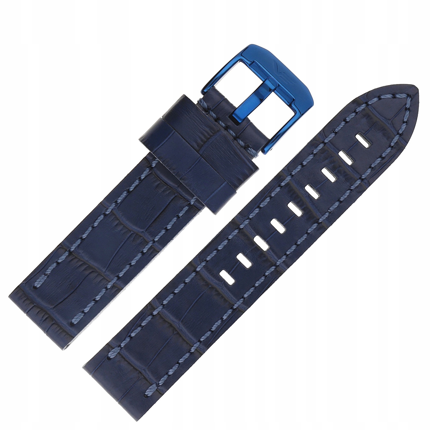 Pásek Almaz Kůže (D657) modrý croco modrý