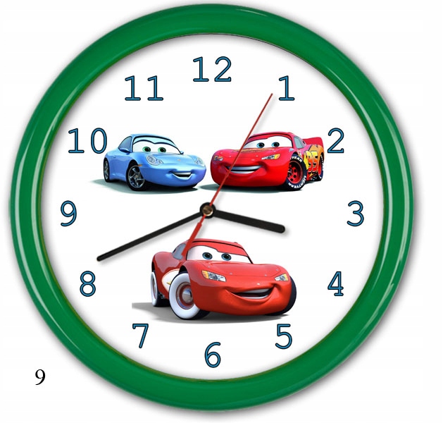 ZEGAR ŚCIENNY PL AUTA AUTKA CARS CAR dla dzieci PL Marka inna