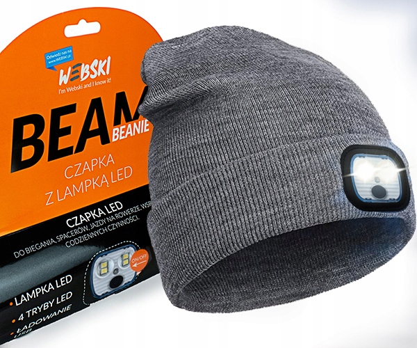 Czapka z Latarką Lampką LED USB dla Pracownika Stan opakowania oryginalne