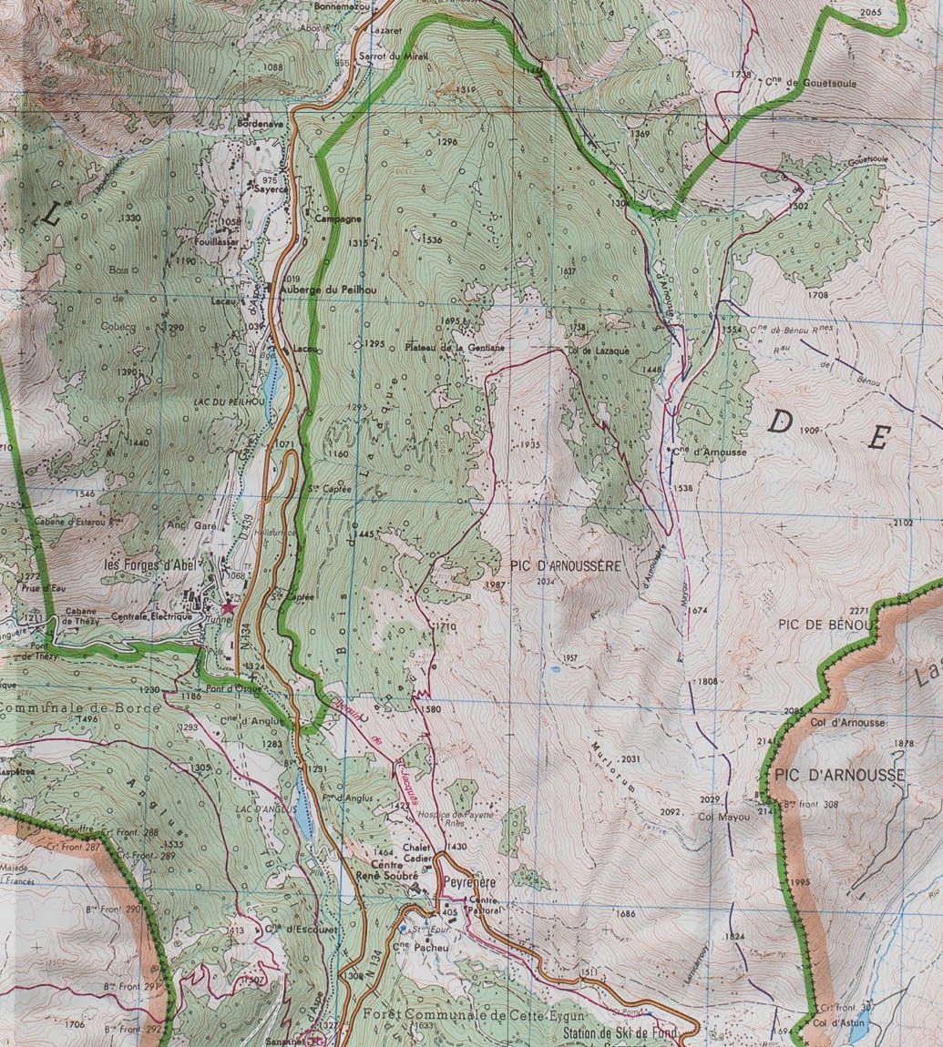 OSSAU / VALLEE D'ASPE 1547OT mapa 1:25000 IGN 2021 ISBN 9782758551522