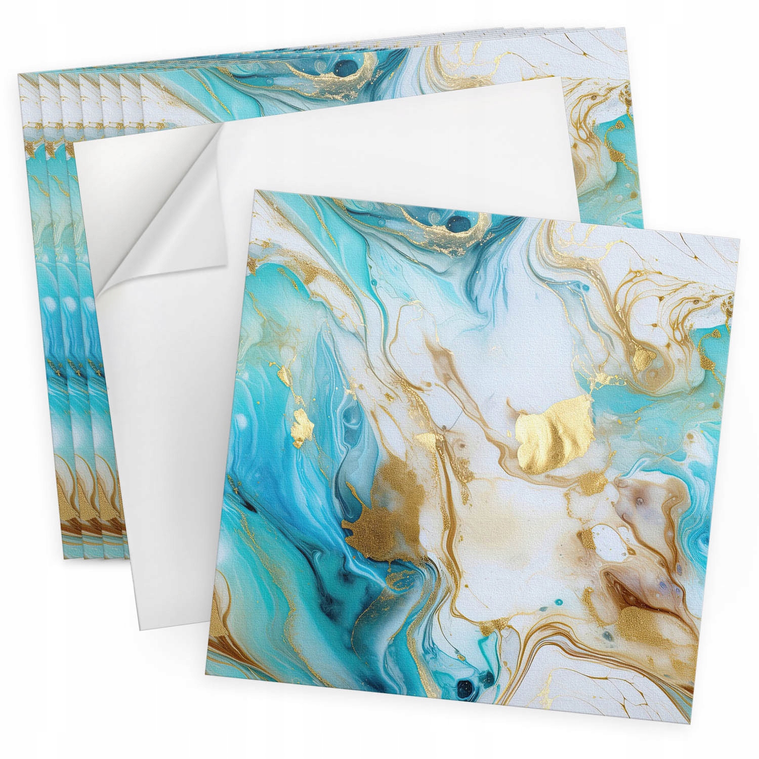 Sada Pvc vinylových dlaždic 9 ks 30x30 cm Abstraktní vlny a skvrny