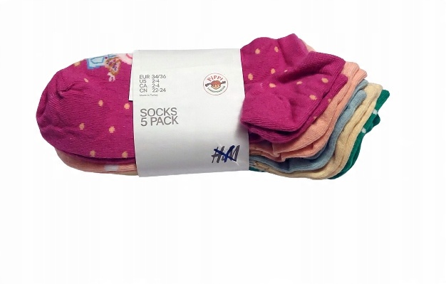 

5-pak Skarpetki Świnka Peppa H&m r.25-27