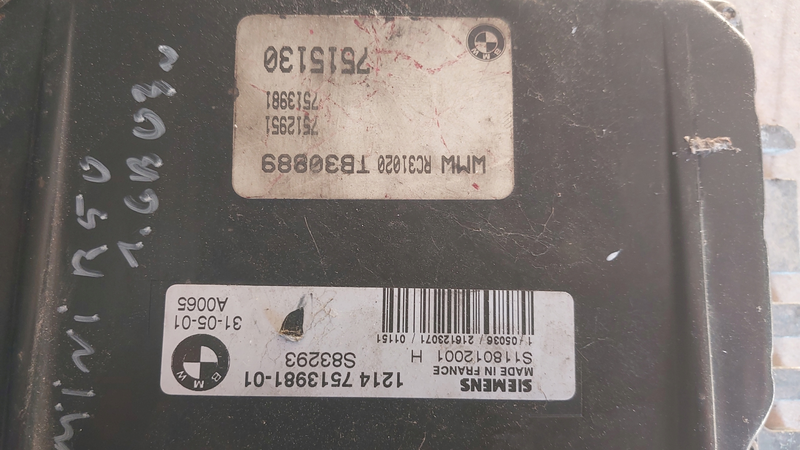 computer, control unit MINI R50 12147513981-01 S118012001H 1.6 16V