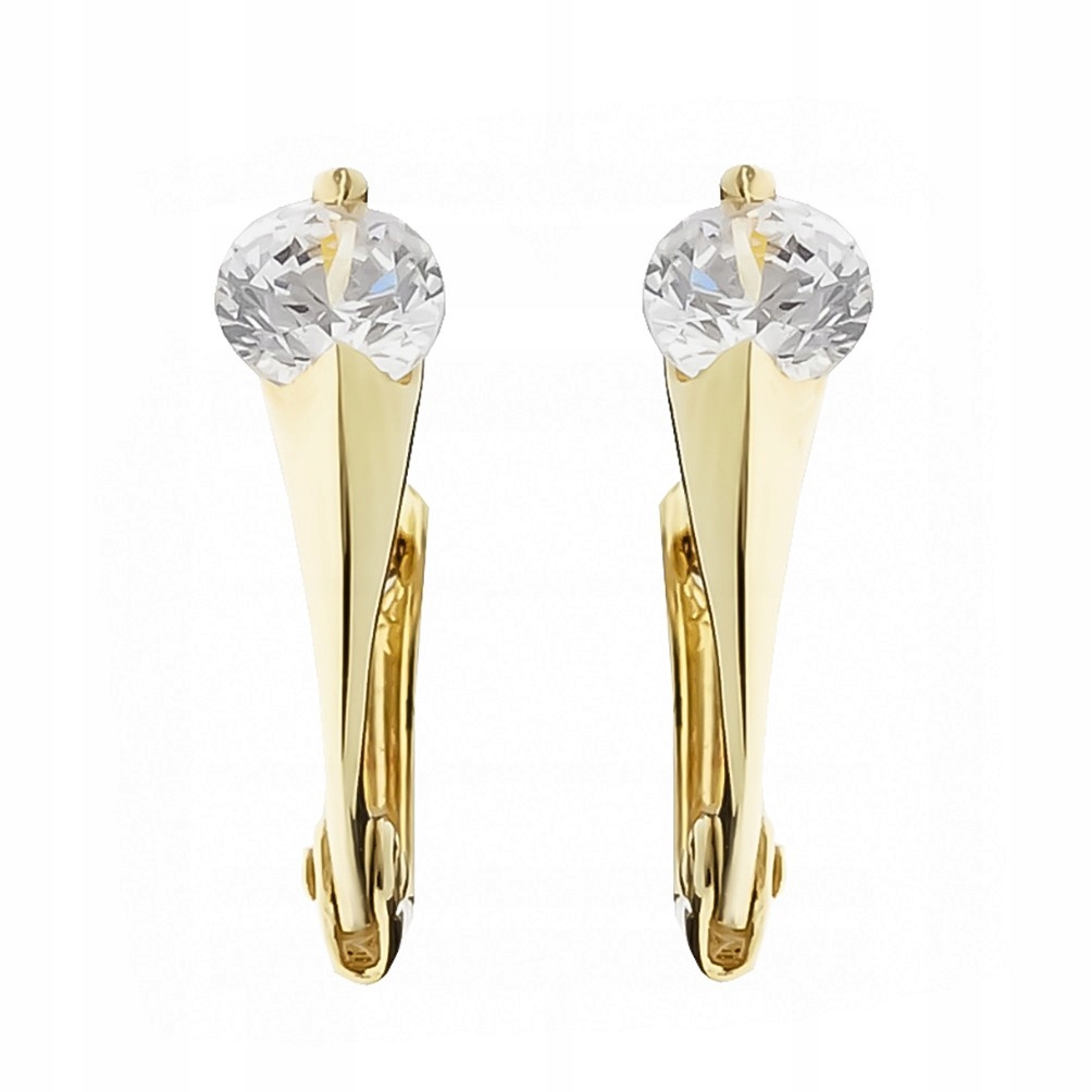 Zlaté náušnice se zirkony