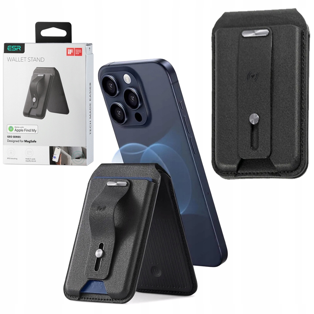 ESR magnetyczny portfel 6w1 do MagSafe RFID funkcja lokalizacji stojak