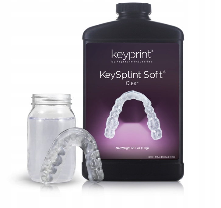 Żywica Uv dentystyczna Keystone KeySplint Soft Clear 1kg 1l (szyny i nocne