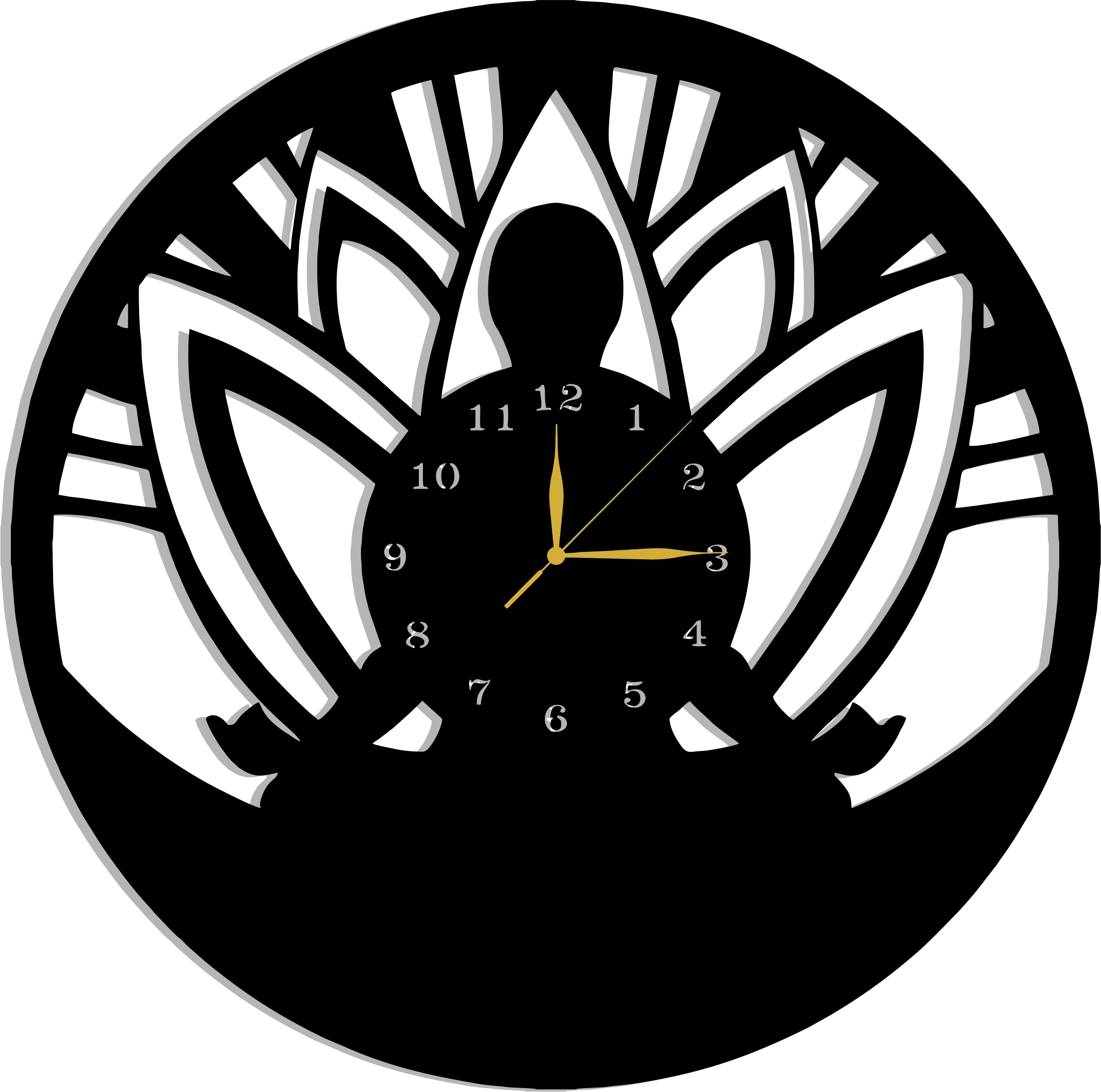 Nástěnné Hodiny Yoga 50 CM, 17 Barev!