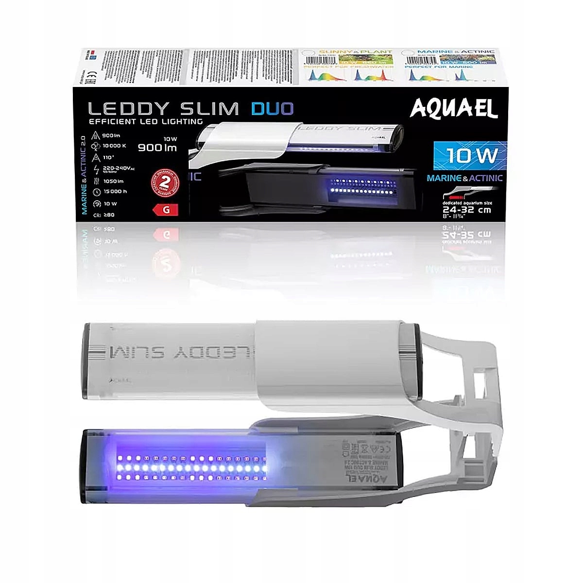 Led Osvětlení Aquael Leddy Slim Duo 10W Marine Actinic Bílé Pro Akvárium