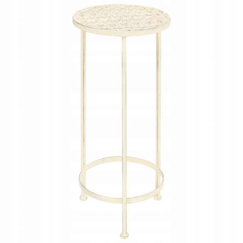 KWIETNIK STOJAK STOJĄCY NA KWIATY REGAŁ METALOWY Kolor biały