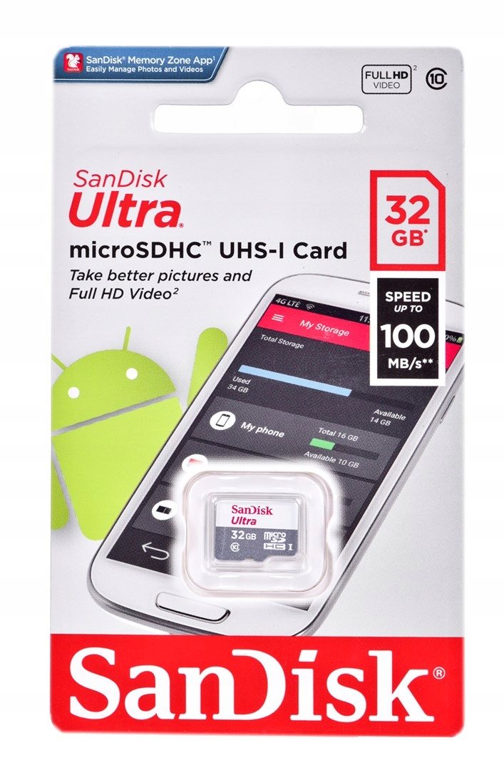 Sandisk Ultra microSDHC 32 Gb 100MB/s