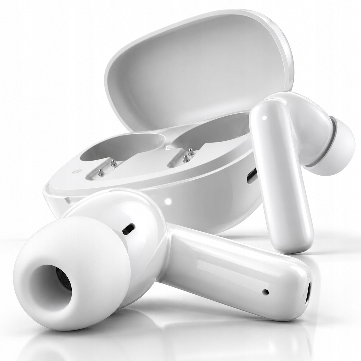 Bezdrátová sluchátka Qcy T13 Pro Anc Bluetooth, bílá