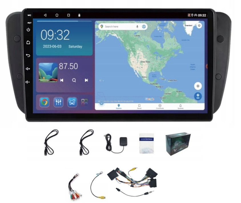 Radio Navigace Gps Seat Ibiza 6J 2008-2017 Wifi Carplay Bt Usb 4GB 64GB