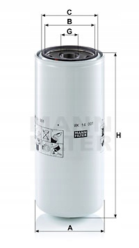 Фільтр палива МАНН-ФІЛЬТРИ Wk14001