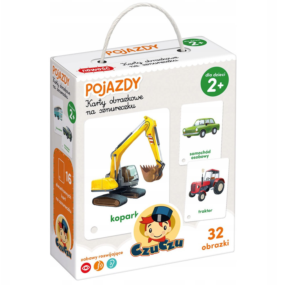 

CzuCzu Karty obrazkowe na sznureczku Pojazdy 2+