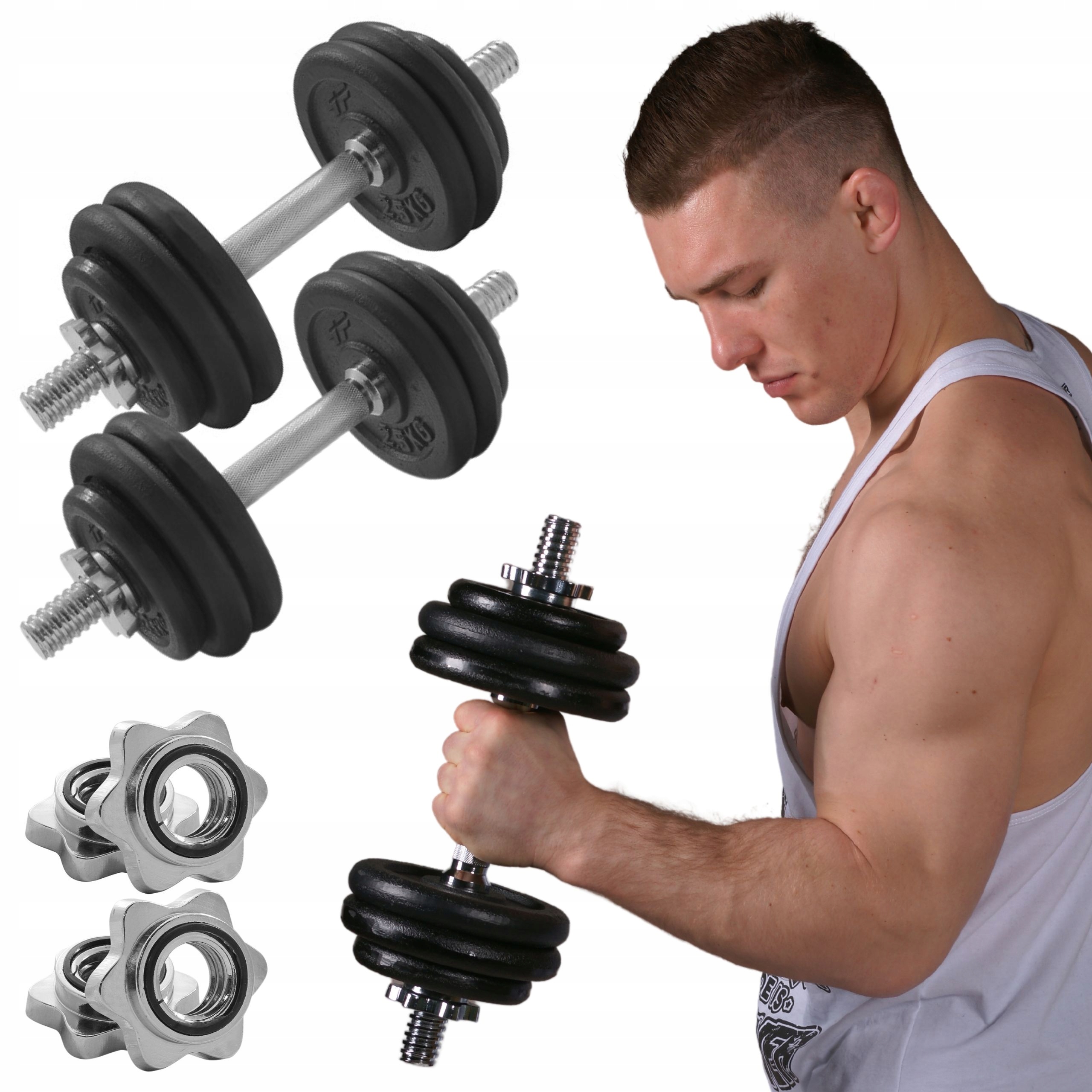 PLATINUM FITNESS HANTLE ŻELIWNE REGULOWANE 2 X 15kg HANTLE ŻELIWNE ŻELIWO