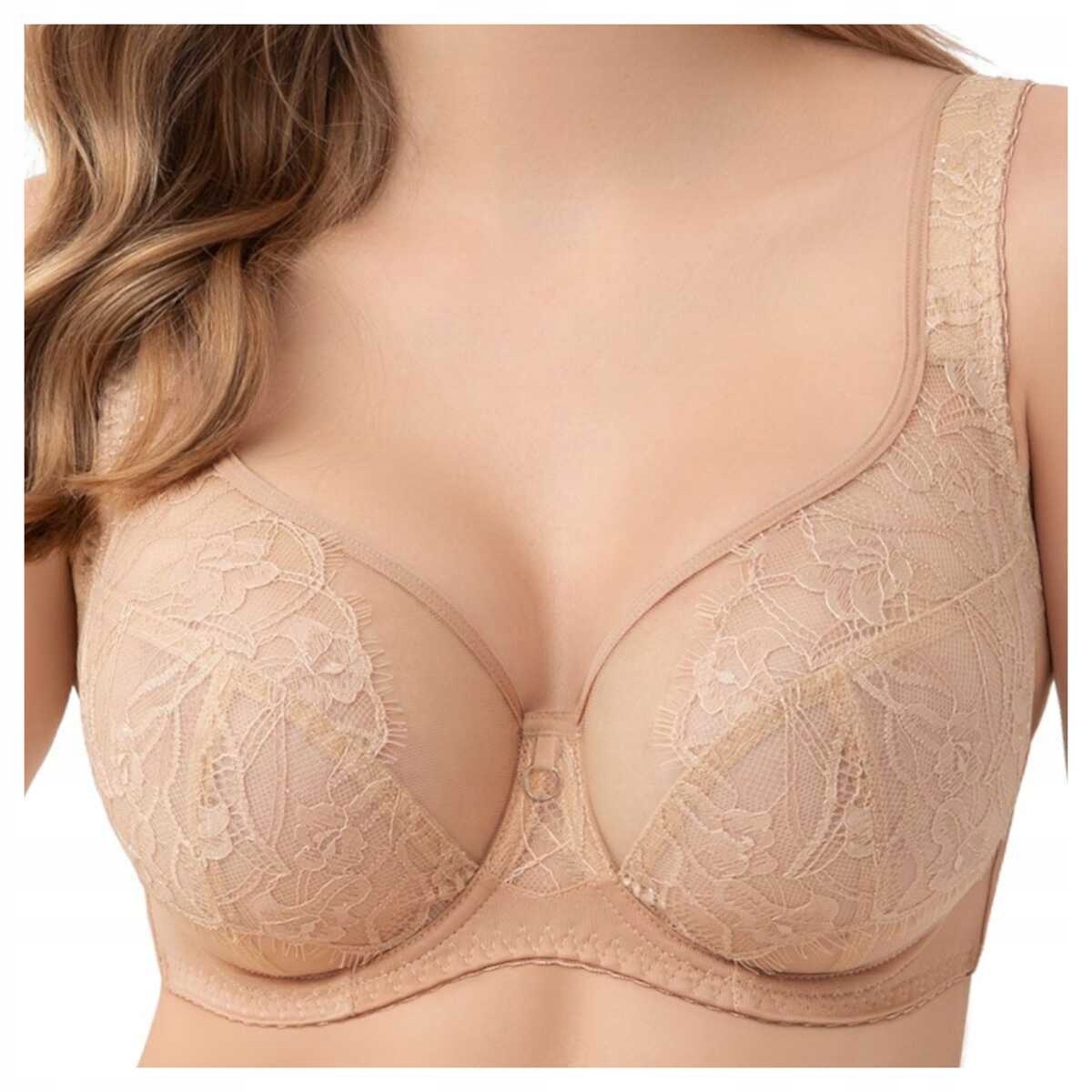 Gorsenia Měkká krajková podprsenka soft Luisse 018 mandlová 75H