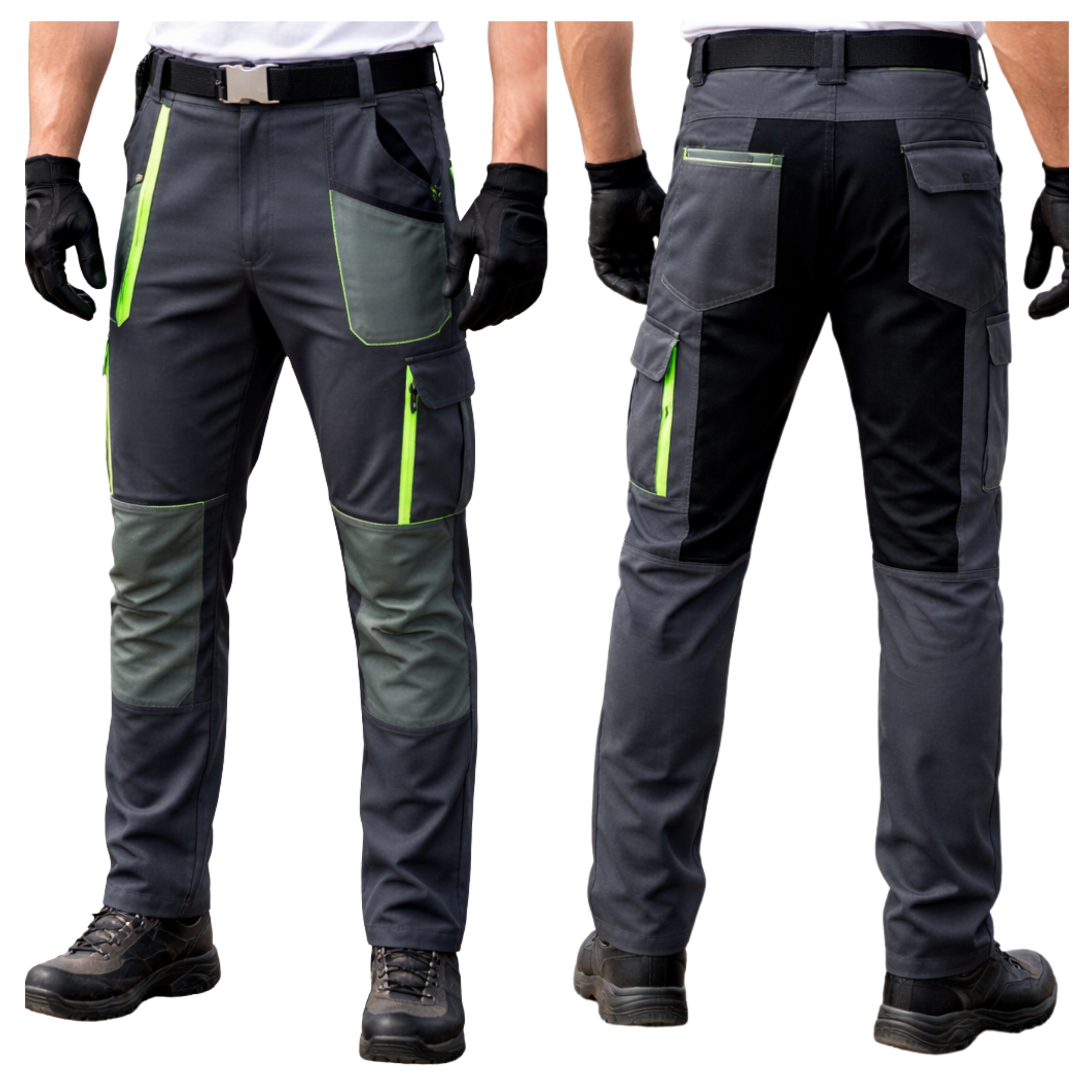 Pánské pracovní kalhoty ochranné montérkové bojovky Silné elastické Bozp 58