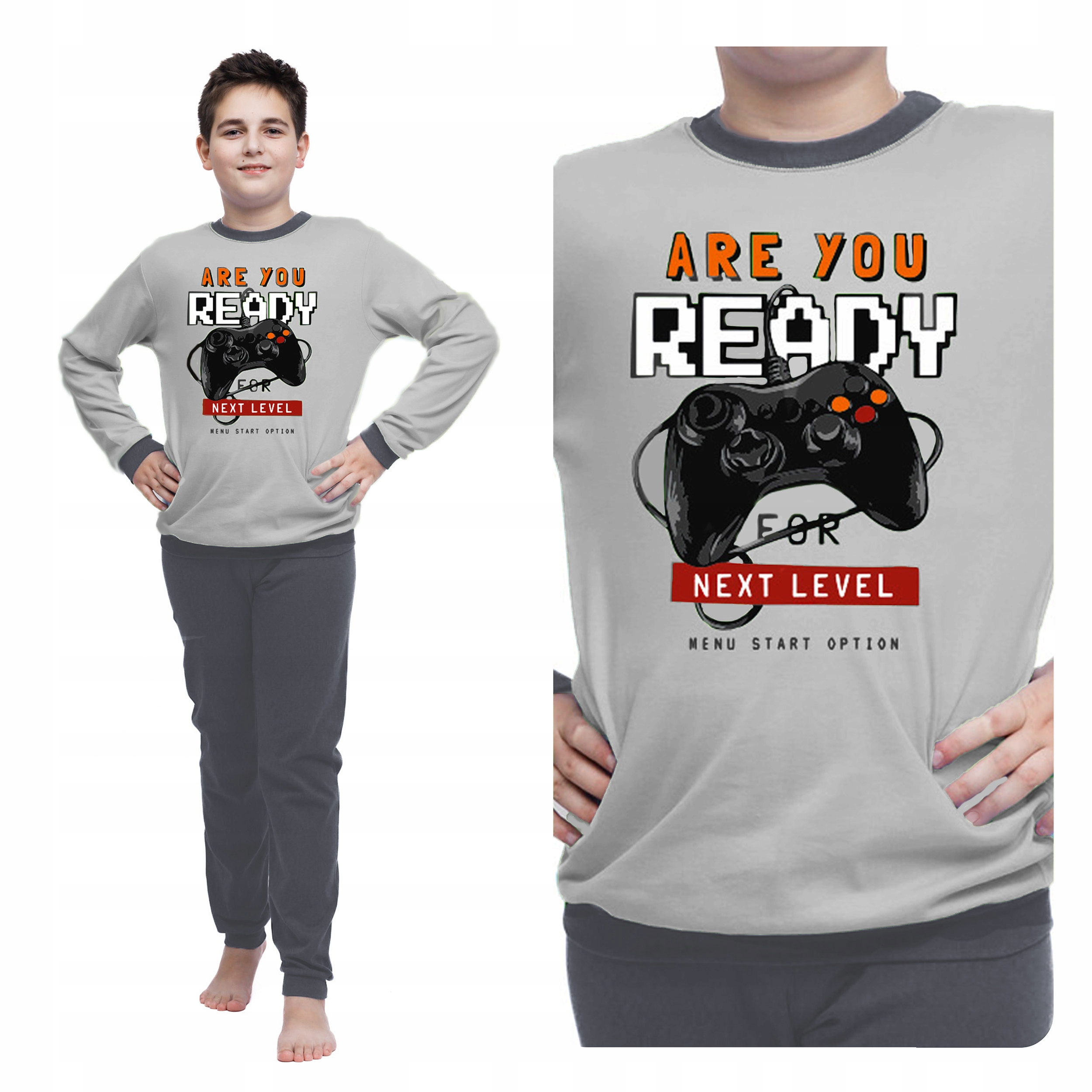 PIŻAMA DLA CHŁOPCA Z KONSOLĄ 100% BAWEŁNA 140