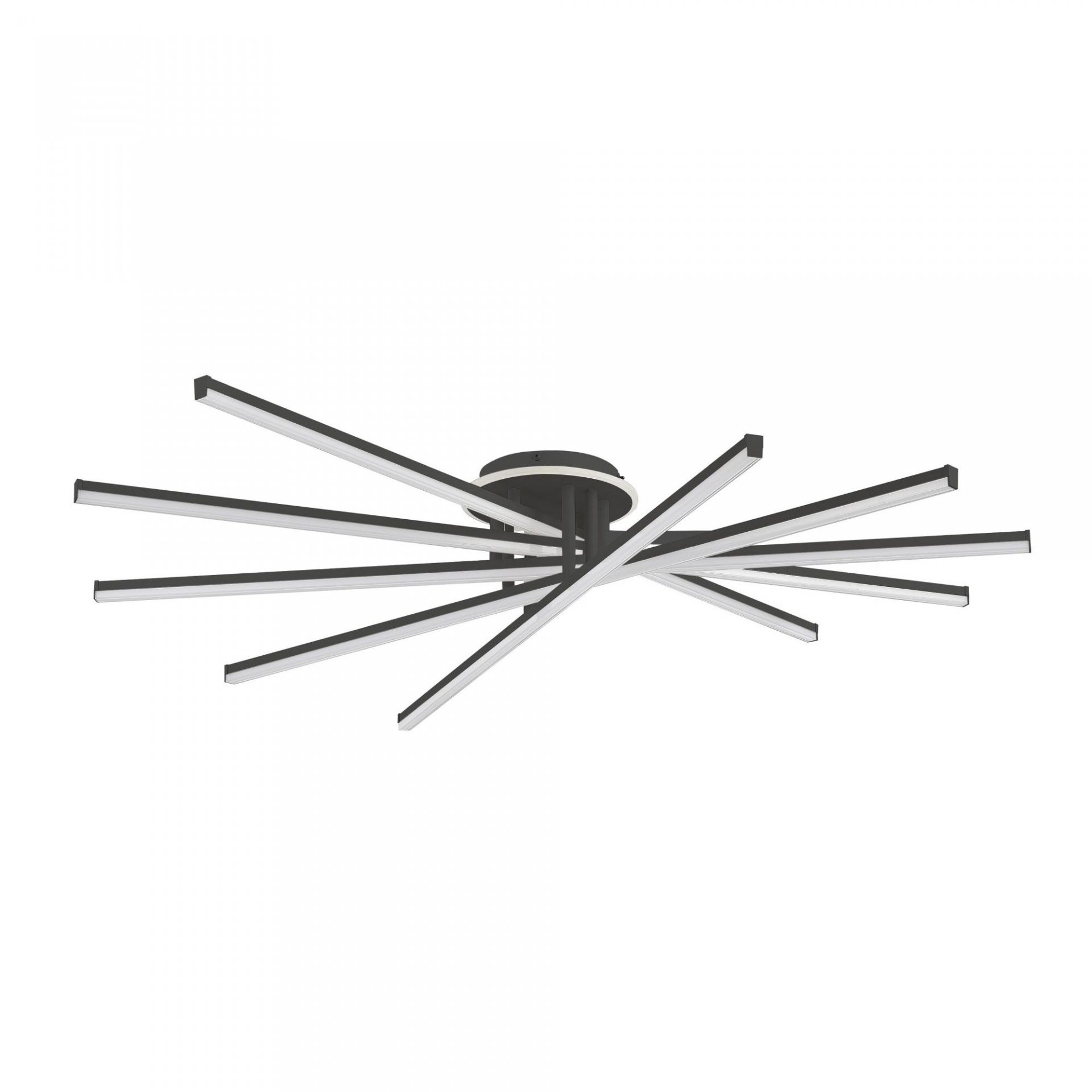 Stropná lampa s rozložitými ramenami vo forme veterného mlyna do obývacej izby Lunara