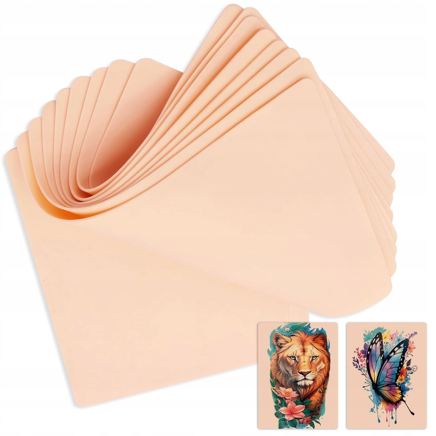 20 Ks 14.4x19 Cm Umělá kůže pro výuku tetování, kůže pro cvičení